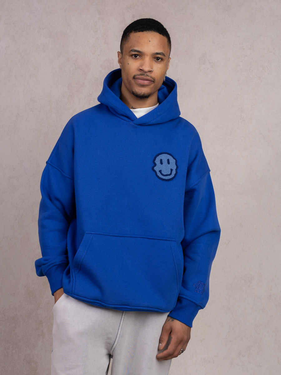 Smiley Hoodie Blue