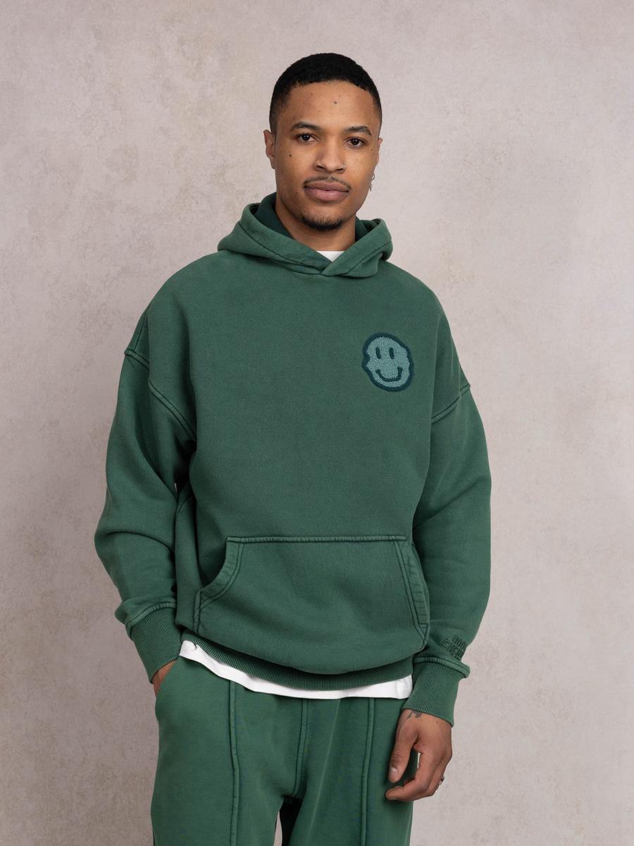 Smiley Hoodie Green