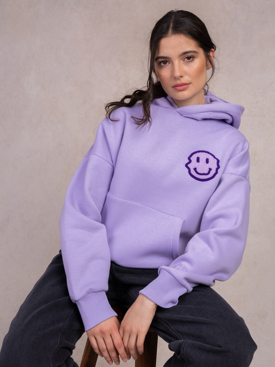 Smiley Hoodie Purple 