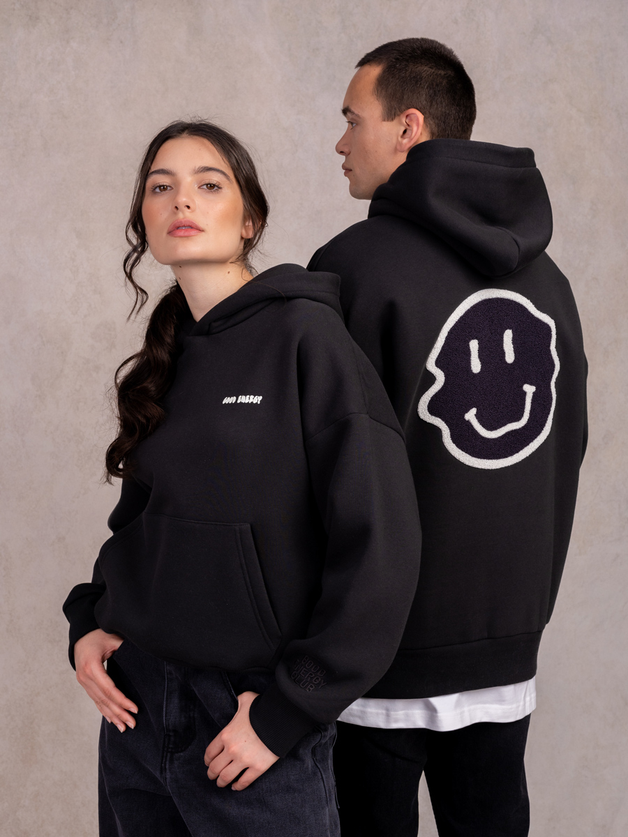 Smiley Hoodie Asphalt